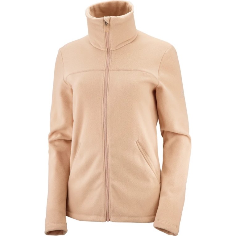 Apricot Salomon Essential Cosy Fleece Full Zip Women's Jackets | IE LB1329